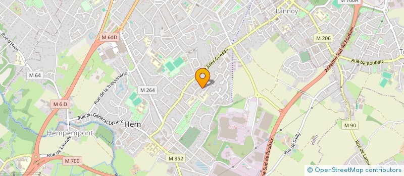 localisation de l'entreprise ASSOCIATION CENTRE CHRETIEN LILLE METROPOLE  HEM