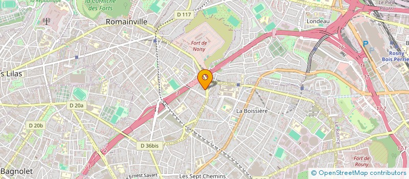 localisation de l'entreprise ASSOCIATION CENTRE D'OPHTALMOLOGIE OPHTAVIE ROMAINVILLE à ROMAINVILLE