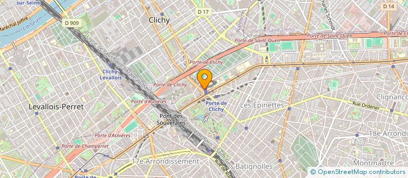 localisation de l'entreprise ASSOCIATION CENTRE DE SANTE 38.2 - CLICHY  PARIS