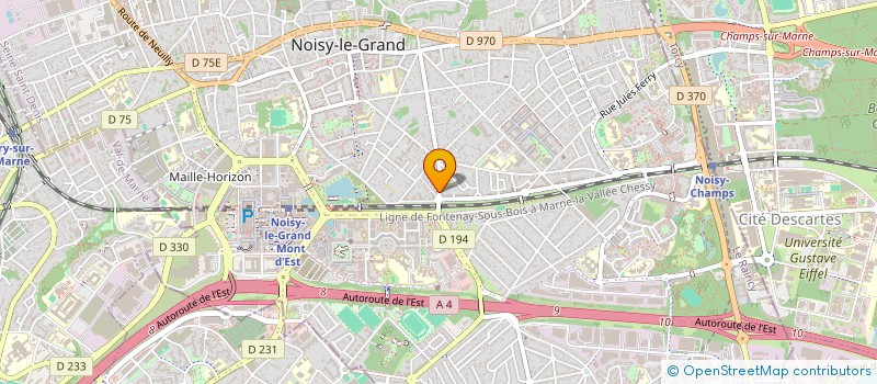 localisation de l'entreprise ASSOCIATION CENTRE DE SANTE DENTAIRE NOISY-LE-GRAND  NOISY-LE-GRAND