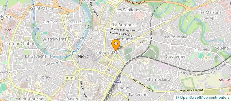 localisation de l'entreprise ASSOCIATION CENTRE DE SANTE ET D'ORL DE NIORT  NIORT