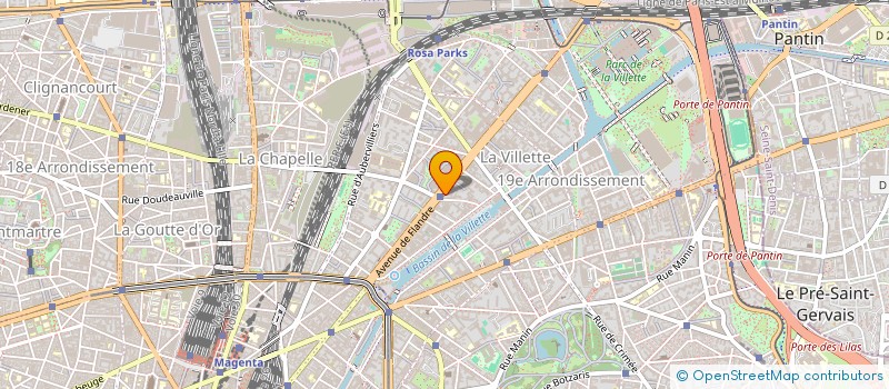 localisation de l'entreprise ASSOCIATION CENTRE DE SANTE FLANDRE  PARIS