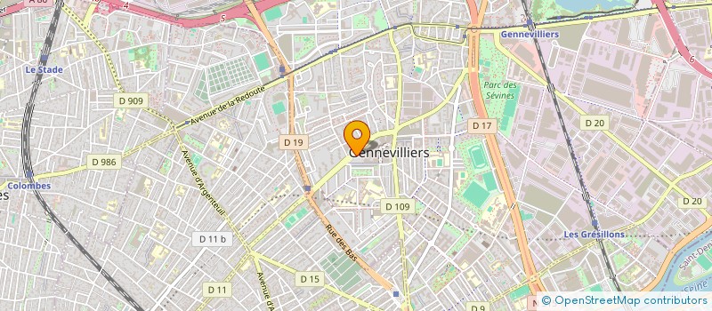 localisation de l'entreprise ASSOCIATION CENTRE DENTAIRE POUR TOUS  GENNEVILLIERS