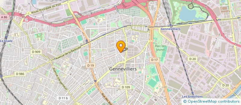 localisation de l'entreprise ASSOCIATION CENTRE DES LOISIRS à GENNEVILLIERS