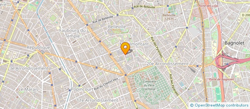 localisation de l'entreprise ASSOCIATION CENTRE DES PANOYAUX  PARIS