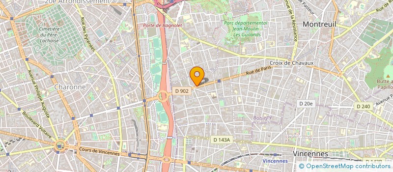 localisation de l'entreprise ASSOCIATION CENTRE MEDICO-DENTAIRE ROBESPIERRE MONTREUIL à MONTREUIL