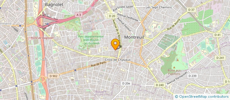 localisation de l'entreprise ASSOCIATION CENTRE MEDICO DENTAIRE SERENITY DE MONTREUIL à MONTREUIL