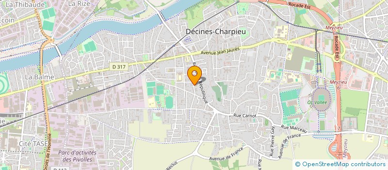 localisation de l'entreprise ASSOCIATION CENTRES SOCIAUX FRANCOIS DOLTO ET LA SOIE à DECINES-CHARPIEU