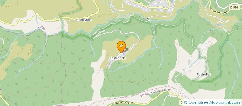 localisation de l'entreprise ASSOCIATION CEVENNES UP  VIALAS