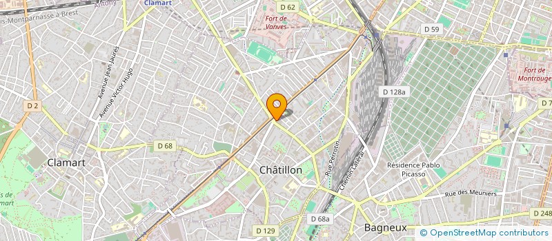 localisation de l'entreprise ASSOCIATION CHAMBRE DE COMMERCE LATINOAMERICAINE EN FRANCE (CCLAF)  CHATILLON