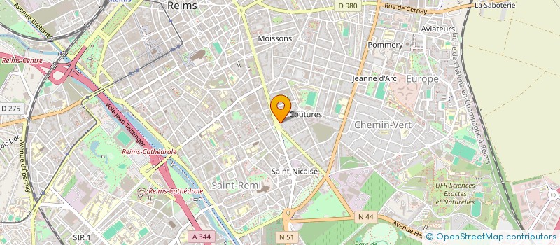 localisation de l'entreprise ASSOCIATION CHAMPAGNE ET MUSIQUE  REIMS