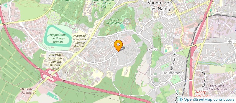 localisation de l'entreprise ASSOCIATION CHAPELLE NOTRE-DAME DE L'ESPERANCE DU CHRU DE NANCY-BRABOIS  VANDUVRE-LES-NANCY