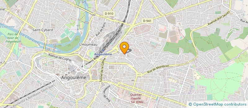 localisation de l'entreprise ASSOCIATION CHARENTE HABITAT JEUNES à ANGOULEME