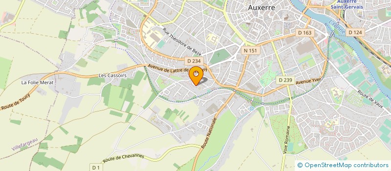 localisation de l'entreprise ASSOCIATION CHARLES DE FOUCAULD à AUXERRE