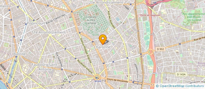 localisation de l'entreprise ASSOCIATION CHARONNE PLANCHAT  PARIS