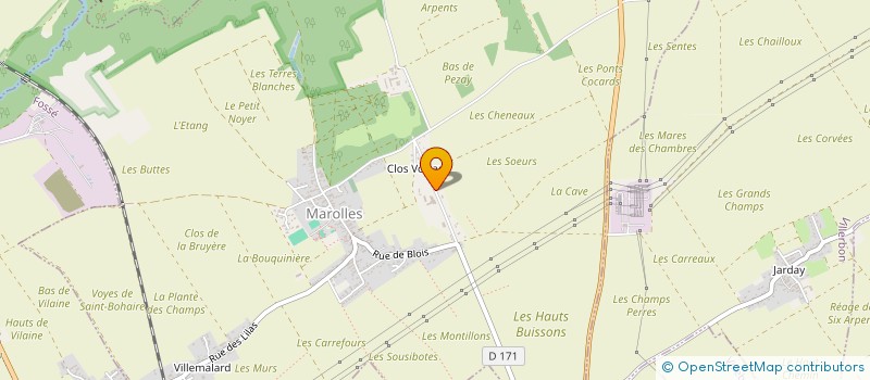 localisation de l'entreprise ASSOCIATION CHASSE DE PEZAY  MAROLLES