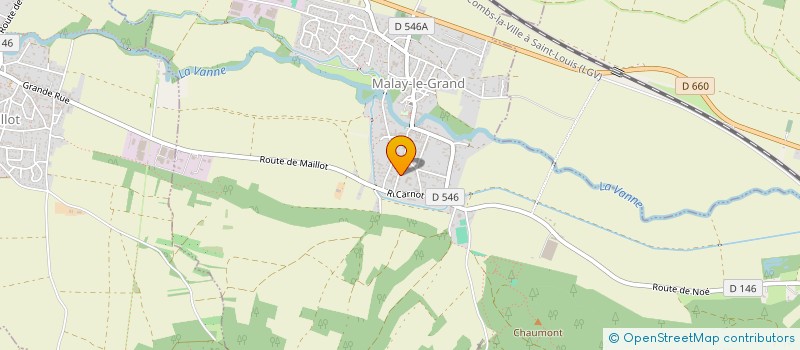localisation de l'entreprise ASSOCIATION CHASSEURS GRANDS GIBIERS YONNE à MALAY-LE-GRAND