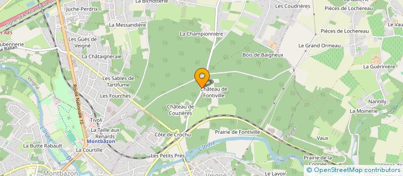 localisation de l'entreprise ASSOCIATION CHATEAU DE FONTIVILLE  VEIGNE