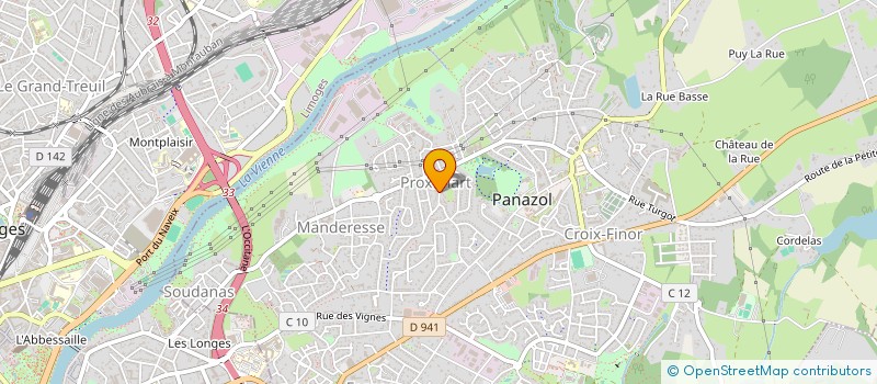 localisation de l'entreprise ASSOCIATION CHATEAUX EN LIMOUSIN à PANAZOL