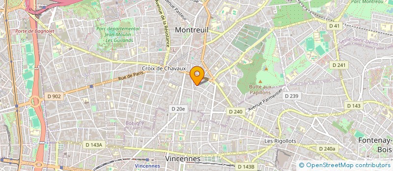 localisation de l'entreprise ASSOCIATION CHATS DES RUES à MONTREUIL