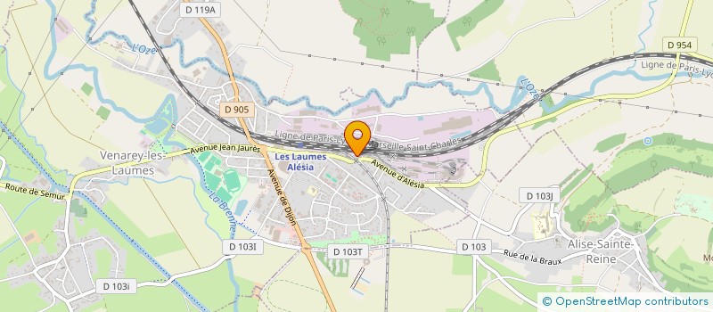 localisation de l'entreprise ASSOCIATION CHEMIN DE FER TOURISTIQUE AUXOIS ACTA  VENAREY-LES-LAUMES