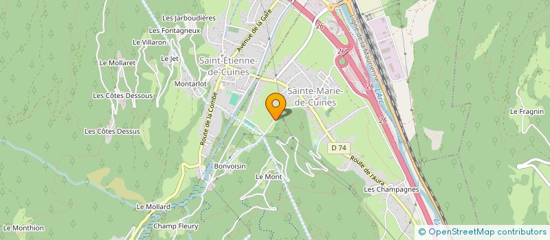 localisation de l'entreprise ASSOCIATION CHEVAL NOTRE PASSION à SAINTE-MARIE-DE-CUINES