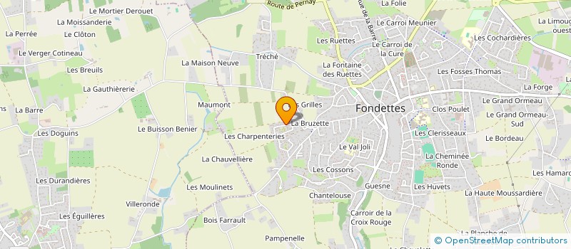 localisation de l'entreprise ASSOCIATION CHINONAISE HANDISPORT  FONDETTES