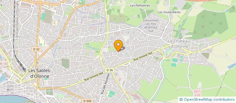 localisation de l'entreprise ASSOCIATION CHOEUR DES OLONNES à LES SABLES D'OLONNE