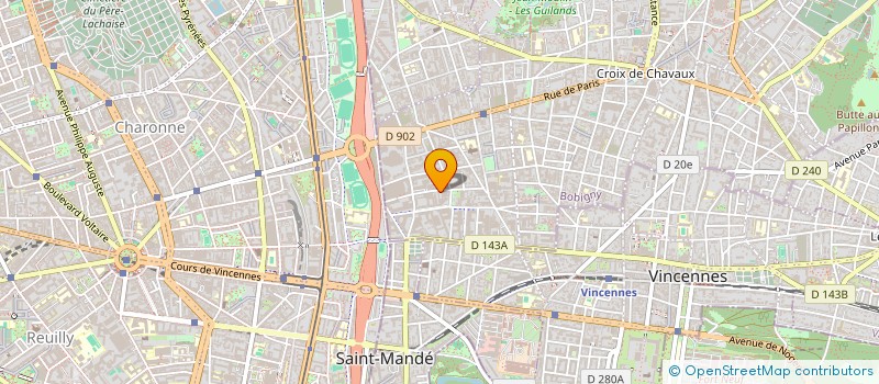 localisation de l'entreprise ASSOCIATION CHOREAM à MONTREUIL