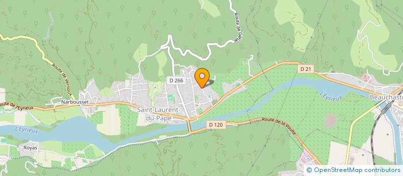 localisation de l'entreprise ASSOCIATION CHRETIENNE DES FRERES DE PLYMOUTH DE LA VOULTE S/RHONE  SAINT-LAURENT-DU-PAPE