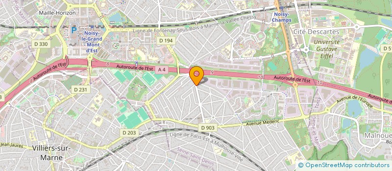 localisation de l'entreprise ASSOCIATION CHRETIENNE DES RICHARDETS  NOISY-LE-GRAND