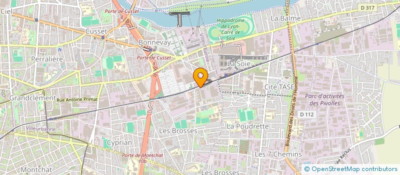 localisation de l'entreprise ASSOCIATION CHRETIENNE ENTRAIDE & ESPERANCE (ACEE)  VILLEURBANNE