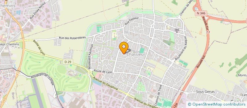 localisation de l'entreprise ASSOCIATION CHRETIENS D'AUJOURD'HUI  CHASSIEU