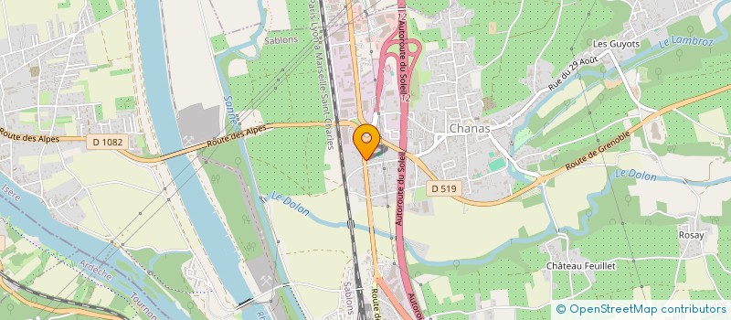 localisation de l'entreprise ASSOCIATION CIBISTE DU PAYS ROUSSILLONNAIS  CHANAS