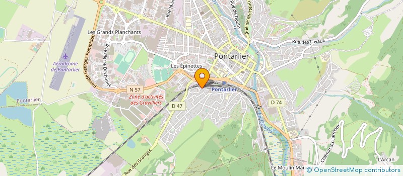 localisation de l'entreprise ASSOCIATION CINE CLUB JACQUES BECKER à PONTARLIER