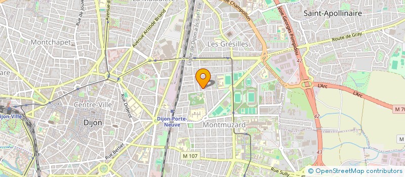 localisation de l'entreprise ASSOCIATION CINE DV à DIJON