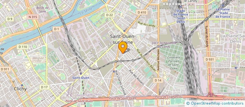 localisation de l'entreprise ASSOCIATION CINEBULEUSE à SAINT-OUEN-SUR-SEINE