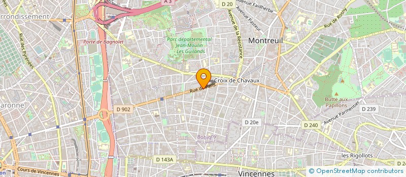 localisation de l'entreprise ASSOCIATION CINEMAS 93 à MONTREUIL