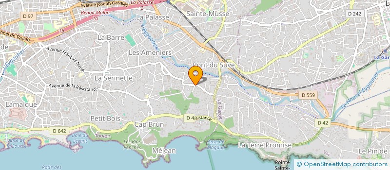 localisation de l'entreprise ASSOCIATION  CINESUD  TOULON