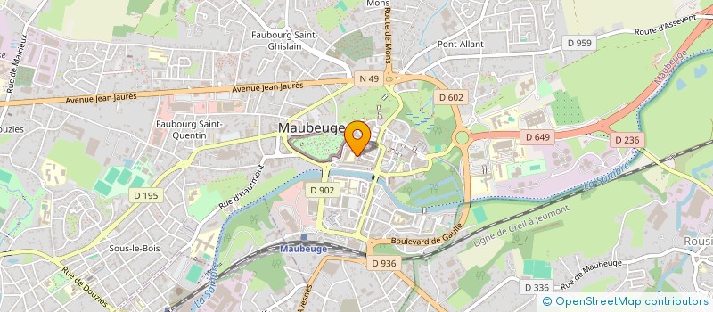 localisation de l'entreprise ASSOCIATION CITE DES GEOMETRIES à MAUBEUGE