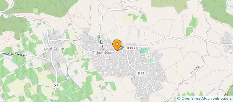 localisation de l'entreprise ASSOCIATION CLARENS ART  CLARENSAC