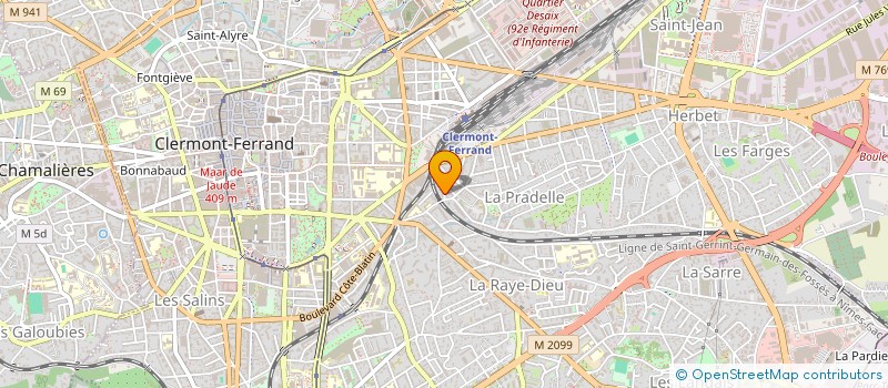 localisation de l'entreprise ASSOCIATION CLERMONTOISE D'AIDE AUX JEUNES ETRANGERS ET LEURS FAMILLES  CLERMONT-FERRAND