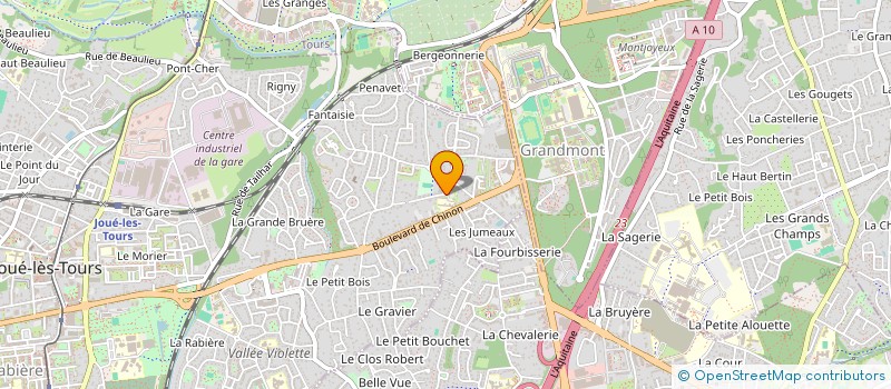 localisation de l'entreprise ASSOCIATION CLUB DE BRIDGE  JOUE-LES-TOURS