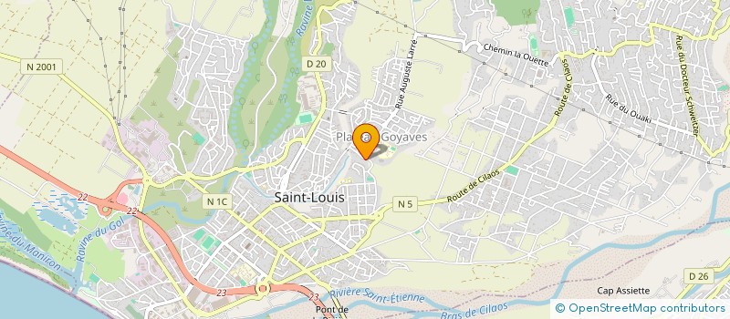 localisation de l'entreprise ASSOCIATION CLUB DOMINOS LA PAPANGUE à SAINT-LOUIS