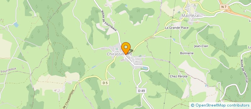 localisation de l'entreprise ASSOCIATION CLUB DU 3EME AGE ET DE L'AMITIE  CHIRASSIMONT