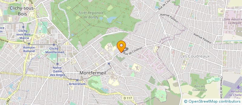 localisation de l'entreprise ASSOCIATION CLUB LAZERE  MONTFERMEIL