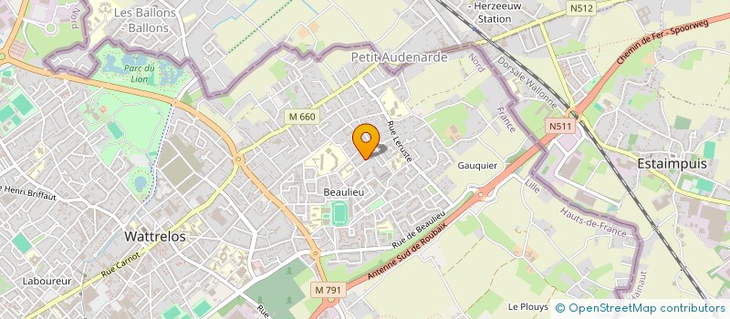 localisation de l'entreprise ASSOCIATION CLUB LEO LAGRANGE  WATTRELOS