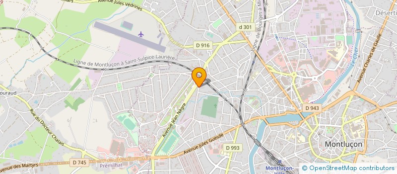 localisation de l'entreprise ASSOCIATION CLUB P.A.I.  MONTLUCON