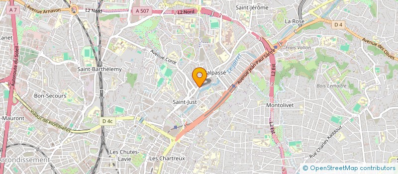 localisation de l'entreprise ASSOCIATION CMD SAINT JUST à MARSEILLE