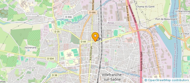localisation de l'entreprise ASSOCIATION COEURS D ANGES à VILLEFRANCHE-SUR-SAONE